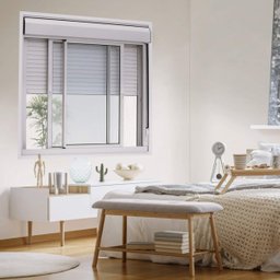 Janela Veneziana com Persiana Integrada Alumínio Pintado Branco - 1,20x1,50m - 2