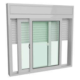 Janela Veneziana com Persiana Integrada Alumínio Pintado Branco - 1,20x1,50m - 1