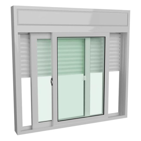 Janela Veneziana com Persiana Integrada Alumínio Pintado Branco - 1,20x1,50m