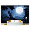 Papel De Parede Lua Cheia Noite Coruja 3D 7,50m² Lua17 - 1