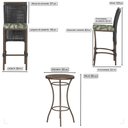 Ver imagem 2 de Mesa Bistrô e 2 Banquetas Roma Marrom Corda Náutica Estofado 5 Trama Original