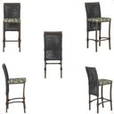 Ver imagem 5 de Mesa Bistrô e 2 Banquetas Roma Marrom Corda Náutica Estofado 5 Trama Original