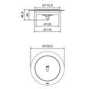 Ver imagem 2 de Grelha Redonda 15cm Fecho de Pressão Inox Meber Metais Preto/Matte