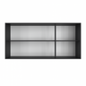 Armário de Cozinha 3 Portas Aéreo Suspenso Parede - Preto - 4