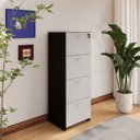 Ver imagem 1 de Arquivo New City 4 Gavetas para Pasta Suspensa 46,5 cm Cinza Cristal/Preto Gebb Work