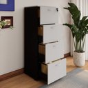 Ver imagem 2 de Arquivo New City 4 Gavetas para Pasta Suspensa 46,5 cm Cinza Cristal/Preto Gebb Work