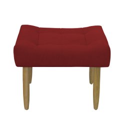 Puff Decorativo Quarto e Sala de Estar Suede Light Herrero:Vermelho - 2