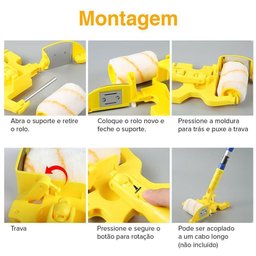 Rolo de Pintura Profissional Lorben para Cantos Acabamentos com Separador - 4