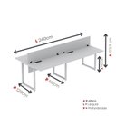 Ver imagem 3 de Escrivaninha Plataforma 4 Lugares 240x120cm Corporativa Light Cinza