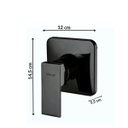 Ver imagem 3 de Acabamento para Monocomando de Chuveiro Meber Metais Axiom Slim Base 2997 3/4 Preto Matte