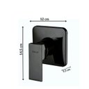 Ver imagem 3 de Acabamento para Monocomando de Chuveiro Meber Metais Axiom Slim Base 2997 3/4 Preto Matte