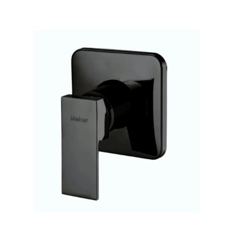 Acabamento para Monocomando de Chuveiro Meber Metais Axiom Slim Base 2997 3/4 Preto Matte