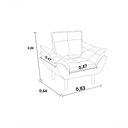 Ver imagem 2 de Kit C-2 Poltronas Opala + 01 Puff Opala Elegante Suede Cappuccino