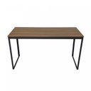 Ver imagem 2 de Escrivaninha Mesa Escritório 135x55 135cm Preto e Nogal