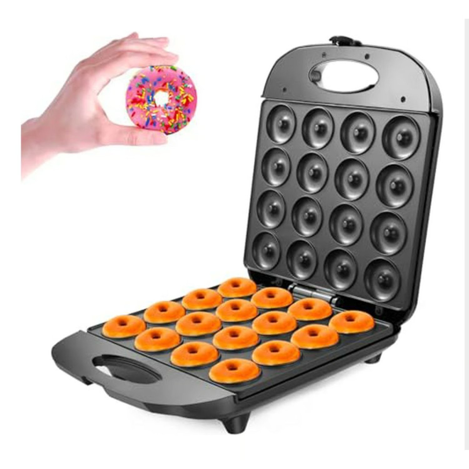 Super Máquina de Mini Donuts Elétrica Portatil 16 Furos 110v - 3