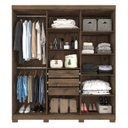 Ver imagem 3 de Guarda-Roupa Casal MDF 6 Portas 3 Gavetas 4 Espelhos Clara Panan Móveis