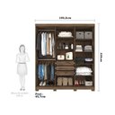 Ver imagem 5 de Guarda-Roupa Casal MDF 6 Portas 3 Gavetas 4 Espelhos Clara Panan Móveis