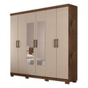 Ver imagem 4 de Guarda-Roupa Casal MDF 6 Portas 3 Gavetas 4 Espelhos Clara Panan Móveis
