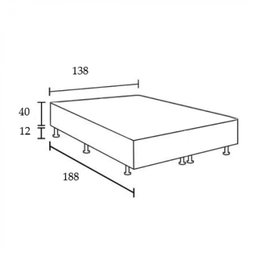 Cama Box Casal Conjugado Ortopédico Espuma D28 Verona 40x138x188cm Portobel - 3 Cama Box Casal Conjugado Ortopédico Espuma D28 Verona 40x138x188cm Portobel - 3