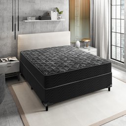 Cama Box Casal Conjugado Ortopédico Espuma D28 Verona 40x138x188cm Portobel - 1 Cama Box Casal Conjugado Ortopédico Espuma D28 Verona 40x138x188cm Portobel - 1