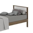 Ver imagem 3 de Cama De Solteiro Para Colchão 88 X 188 Cm Multimóveis Vcr35008 Nogal/Branco Nogal/Branco