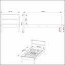 Ver imagem 5 de Cama De Solteiro Para Colchão 88 X 188 Cm Multimóveis Vcr35008 Nogal/Branco Nogal/Branco