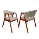 Ver imagem 2 de Kit 8 Cadeira Poltrona para Sala de Jantar Ravena em Madeira Castanho Suede Bege Ccs