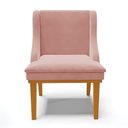 Ver imagem 7 de Kit 02 Cadeiras De Jantar Veludo Madeira Castanho Rose