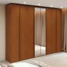 Guarda-roupa Casal 100% Mdf 8 Portas Easy Glow com Espelhos Frassino - 1