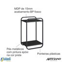 Ver imagem 4 de Mesa Lateral 33cm Orgânica Luna Pé Metal Altura 65cm - Artesano