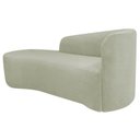 Ver imagem 4 de Recamier Curvo Orgânico 160cm 2 Lugares Lado Esquerdo para Sala de Estar Bouclé Paris Verde Oliva