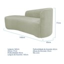 Ver imagem 3 de Recamier Curvo Orgânico 160cm 2 Lugares Lado Esquerdo para Sala de Estar Bouclé Paris