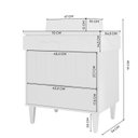 Ver imagem 3 de Gabinete para Banheiro 70cm com 1 Porta 1 Gaveta e Cuba de Sobrepor Riviera Cinza/Platina