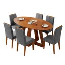 Ver imagem 1 de Conjunto Sala de Jantar Mesa 1,80m Vick 6 Cadeiras Tati