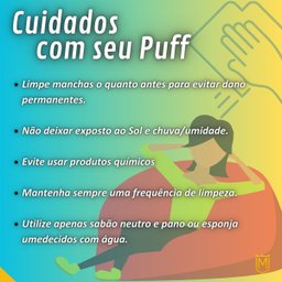 Puff Gota Mariju - Preto - Já com Enchimento - Conforto e Estilo para Sala, Quarto, Escritório, Gami - 6