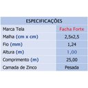 Ver imagem 2 de Tela Soldada Fachada 1,0x25m 25x25mm Facha Forte Morlan - Unico