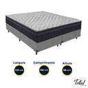 Ver imagem 3 de Cama Box Bipartido Casal Cinza e Colchão Airtech 150 D45 Ortobom