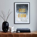 Ver imagem 1 de Quadro Deus o Tempo Todo É Bom - 60x48cm:madeira Branca