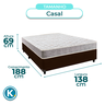 Cama Box Marrom Casal + Colchão D23 D23 Inducol - 3