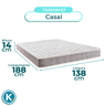Cama Box Marrom Casal + Colchão D23 D23 Inducol - 5