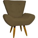 Ver imagem 2 de Kit 2 Poltronas Decorativas Para Sala Recepção Escritório Consultório + Puff Emilia Suede