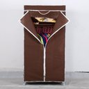 Ver imagem 2 de Aramario Portatil Cabideiro Organizador Guarda Roupa Ziper Arara Prateleira Sapateira Praia Marrom