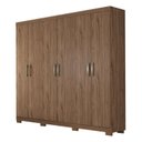 Ver imagem 4 de Guarda-Roupa Casal MDF 6 Portas 3 Gavetas Espelho Interno Giratório Clara Panan Móveis