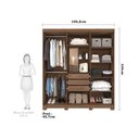 Ver imagem 5 de Guarda-Roupa Casal MDF 6 Portas 3 Gavetas Espelho Interno Giratório Clara Panan Móveis