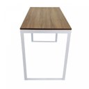 Ver imagem 5 de Escrivaninha Mesa Escritório 135x55 135cm Branco e Nogal
