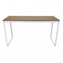 Ver imagem 2 de Escrivaninha Mesa Escritório 135x55 135cm Branco e Nogal