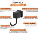 Ver imagem 5 de Cabide para Banheiro Block C38 Meber Metais