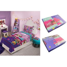 Jogo de Cama Infantil Lepper Lol Solteiro 3 Peças Microfibra Roxo - 6