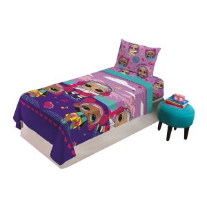 Jogo de Cama Infantil Lepper Lol Solteiro 3 Peças Microfibra Roxo