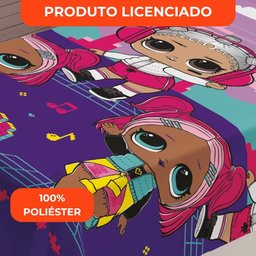 Jogo de Cama Infantil Lepper Lol Solteiro 3 Peças Microfibra Roxo - 7